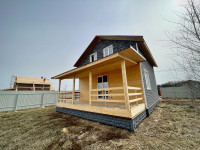 Продаётся новый каркасный дом в деревне Васькино, Чеховский район 