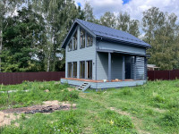 Продается новый каркасный дом в деревне Поповка